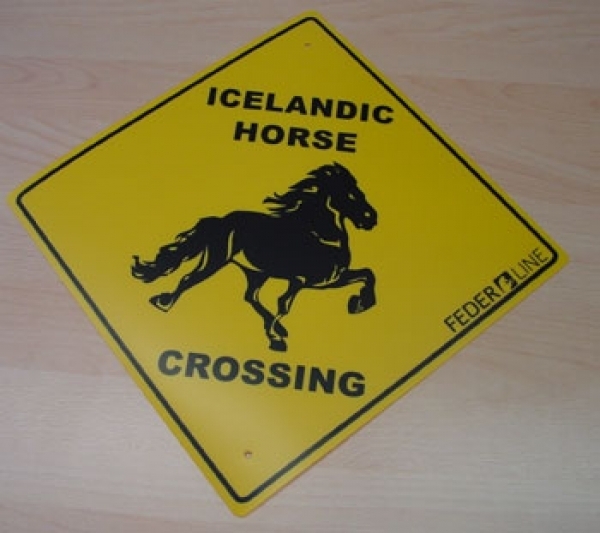 Schild "Icelandic Horse Crossing"